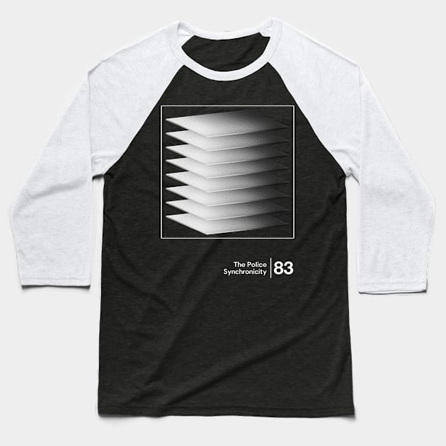 Synchronicity / Minimalist Graphic Artwork Design Baseball T-Shirt by saudade